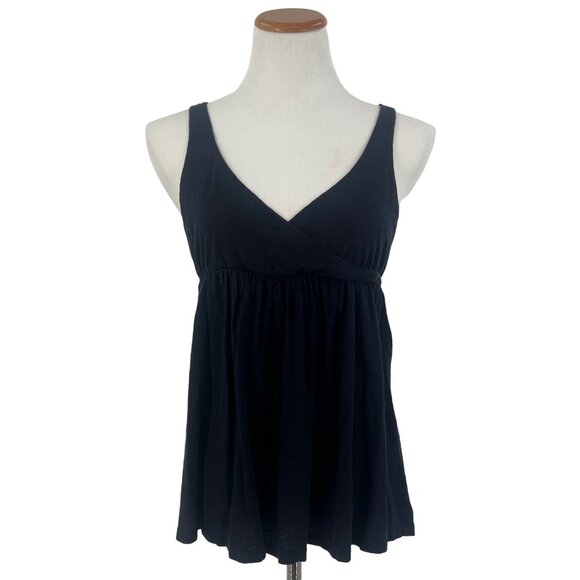 J. Crew Tops - J. Crew Women's Navy Blue Sleeveless Tie Around Faux Wrap Babydoll Top